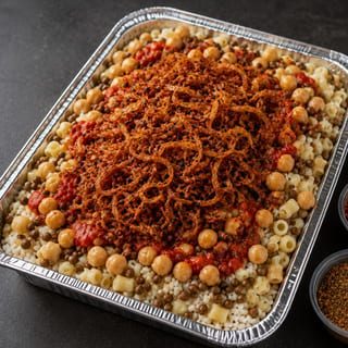 Vegan Koshary Tray