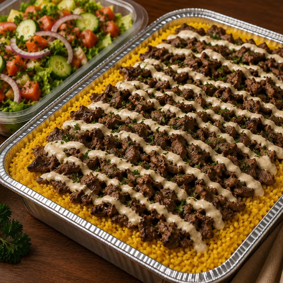 Beef Shawarma Tray.