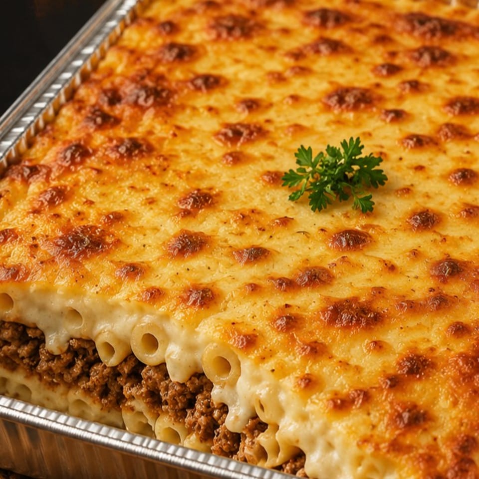 Macaroni Bechamel Tray.